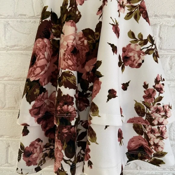 Windsor Floral Mini Dress - Pink and Brown - Picture 5 of 8